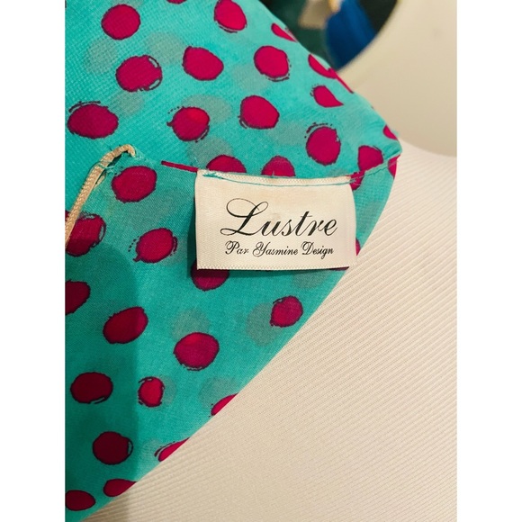 Lustre High School Lover teal polka dots dress Size 8 US Medium - Picture 7 of 8